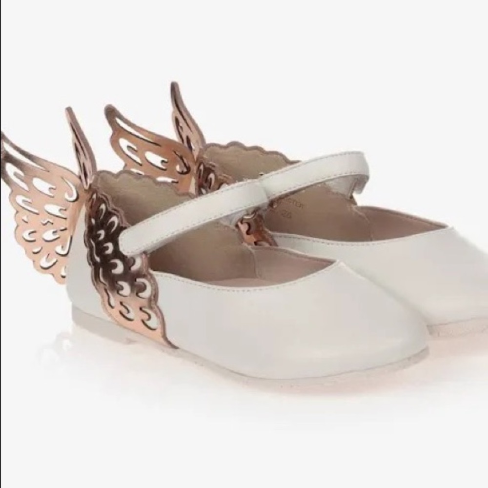 Little Girl's Evangeline Leather Wing Ballet Flats